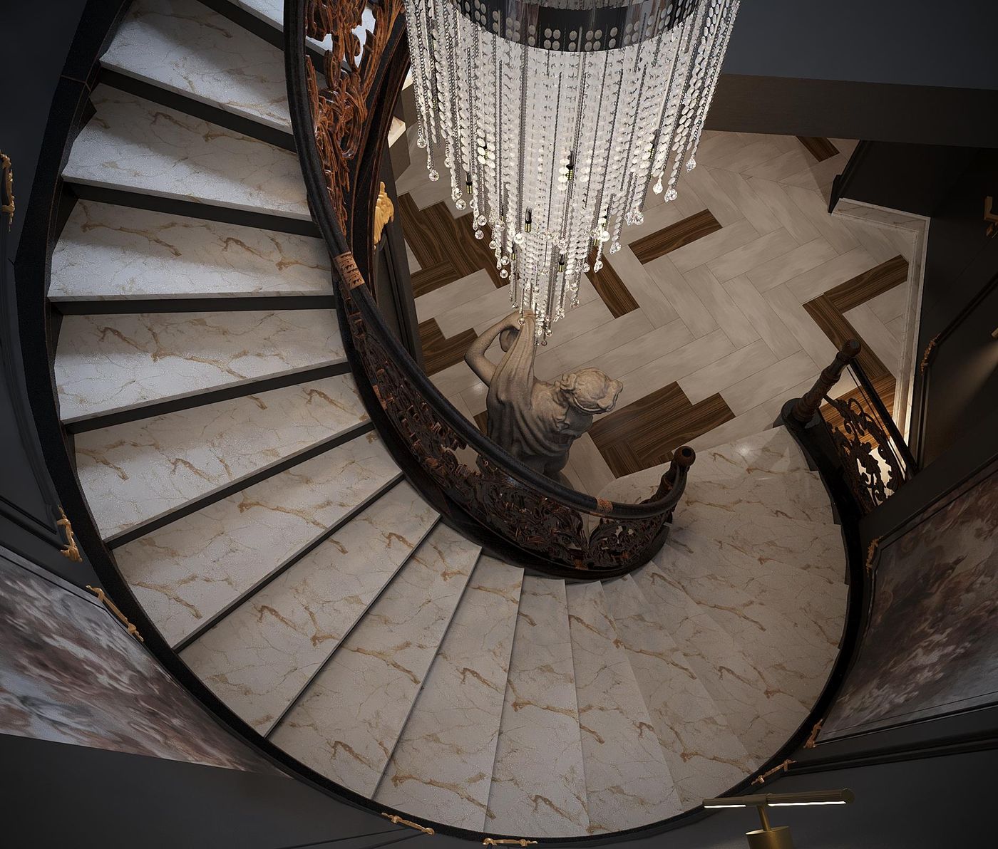 Katameya Dunes: The spiral stair from above